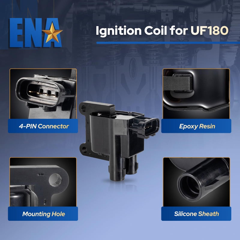 ENA Set of 2 Ignition Coil and Wire Set Compatible with Toyota 1997 1998 1999 2000 2001 Camry Solara 2.2L RAV4 2.0L Replacement for UF180 - Image 4